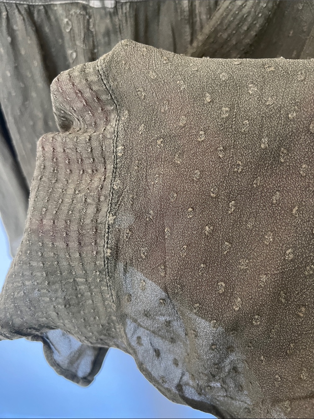 Venezia Olive Embroidered V-Neck Button Tunic - Picture 7 of 11